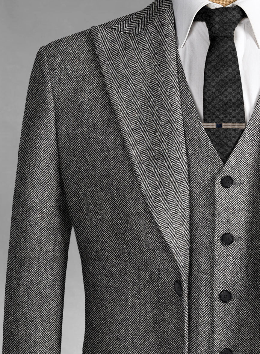 Thomas Shelby Peaky Blinders Vintage Gray Tweed Suit
