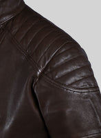 Thunderbolt Brown Moto Leather Jacket - StudioSuits