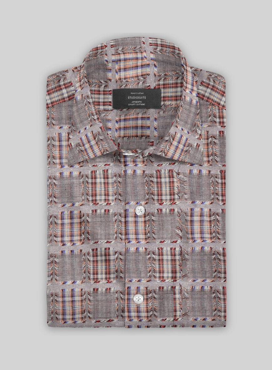 Timber Check Patchwork Cotton Shirt - StudioSuits
