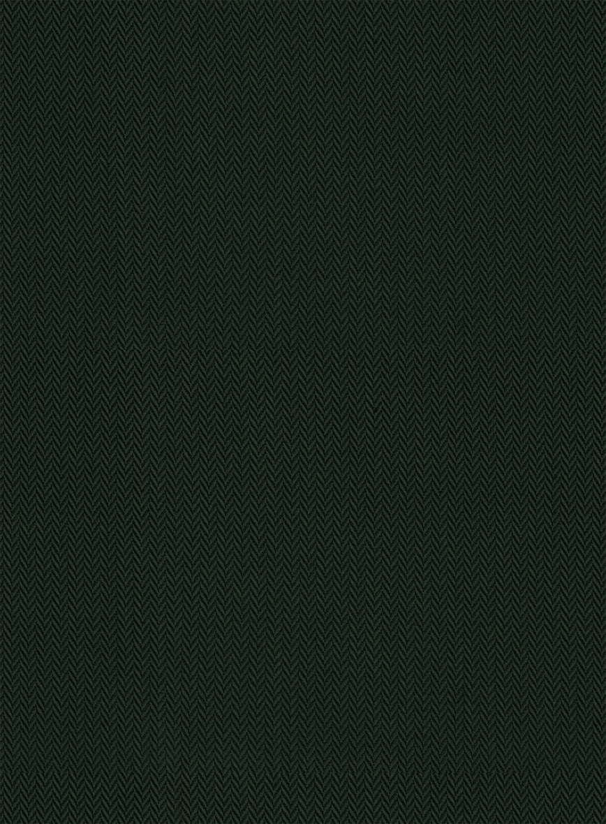 Timber Green Herringbone Cotton Shirt - StudioSuits