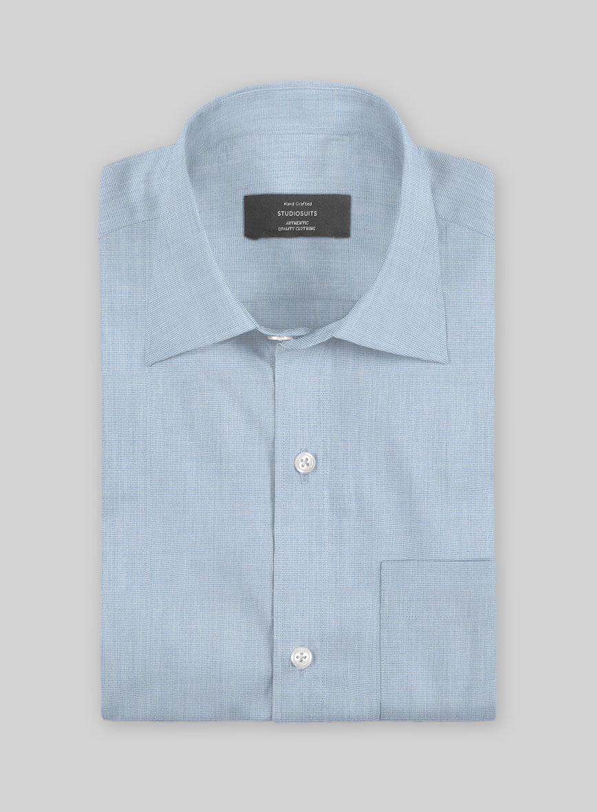 Tranquil Blue Organic Cotton Shirt - StudioSuits