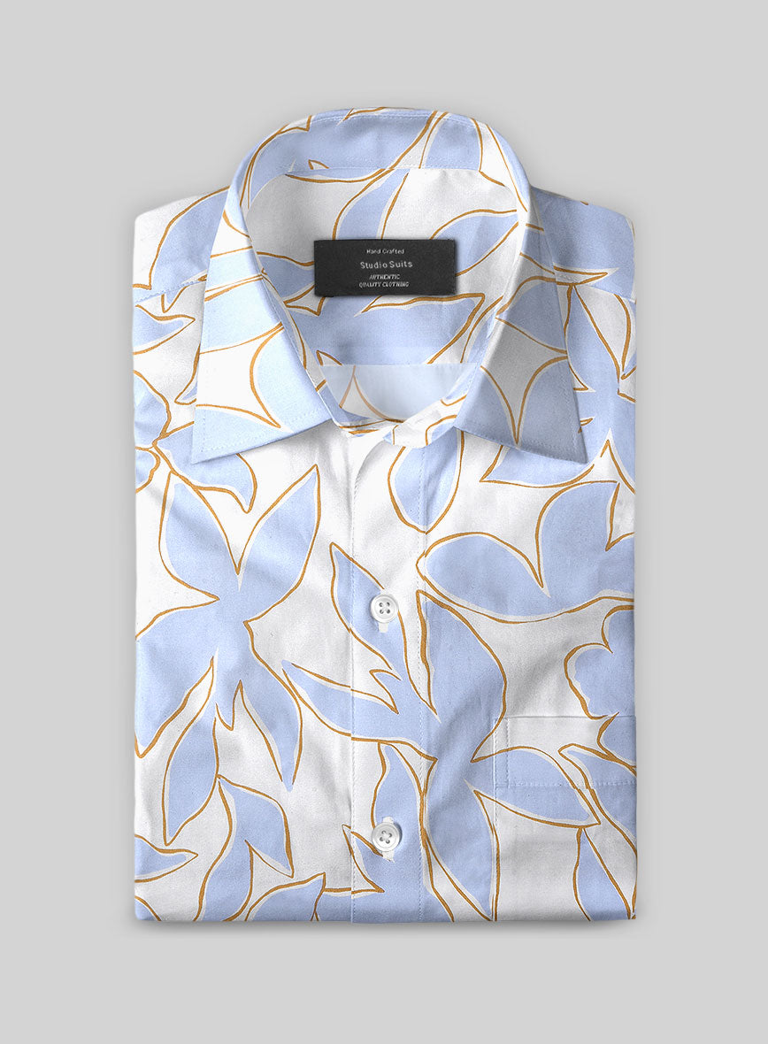 Tranquil Leaf Cotton Shirt - StudioSuits