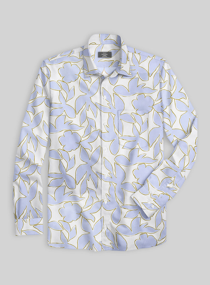Tranquil Leaf Cotton Shirt - StudioSuits