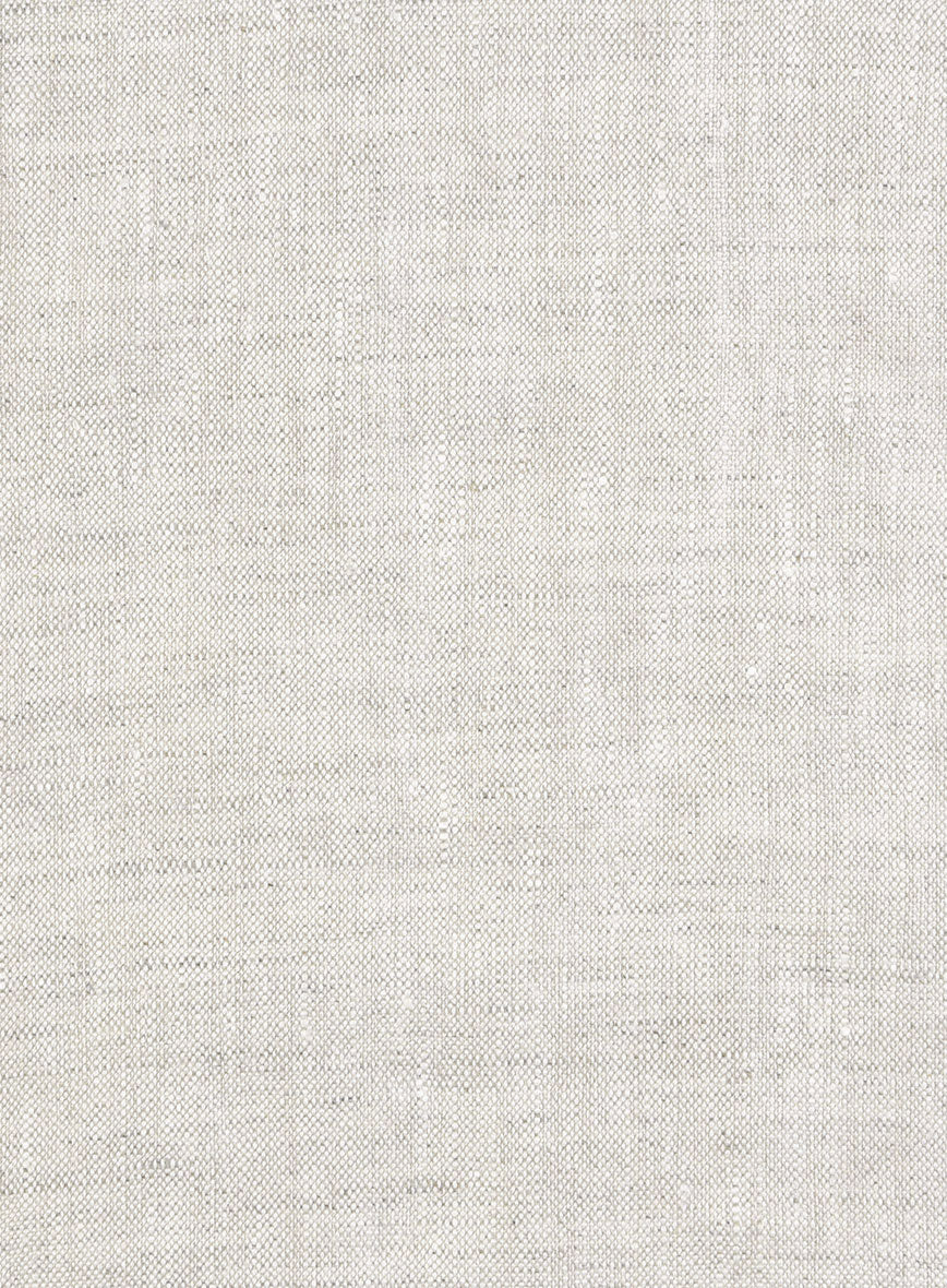 Tropical Beige Pure Linen Double Breasted Jacket - StudioSuits