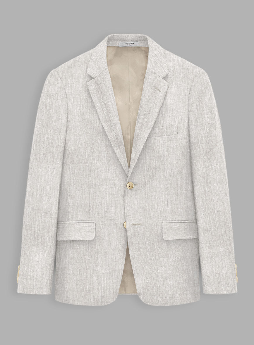 ジャケット・アウター 80s 90s EURO linen tailored jacket beige Wearables Folksy Linen/Stretch 4-Pocket Shirred Blazer