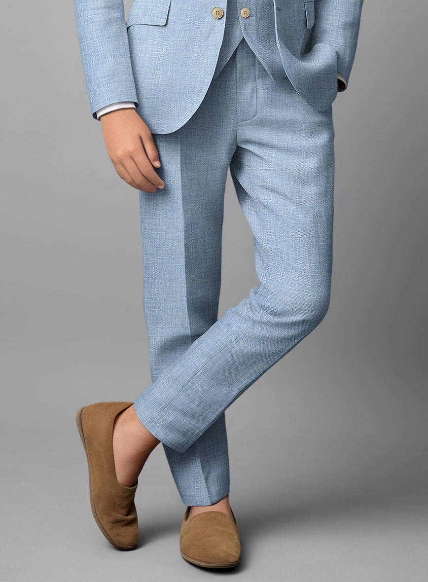 Tropical Blue Linen Boys Suit – StudioSuits