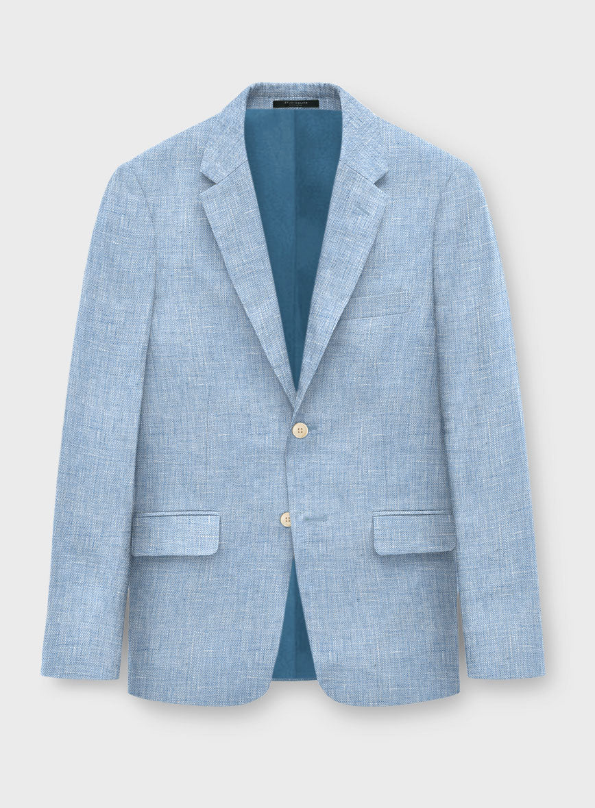 Tropical Blue Linen Suit - StudioSuits