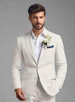 Tropical Beige Pure Linen Suit - StudioSuits