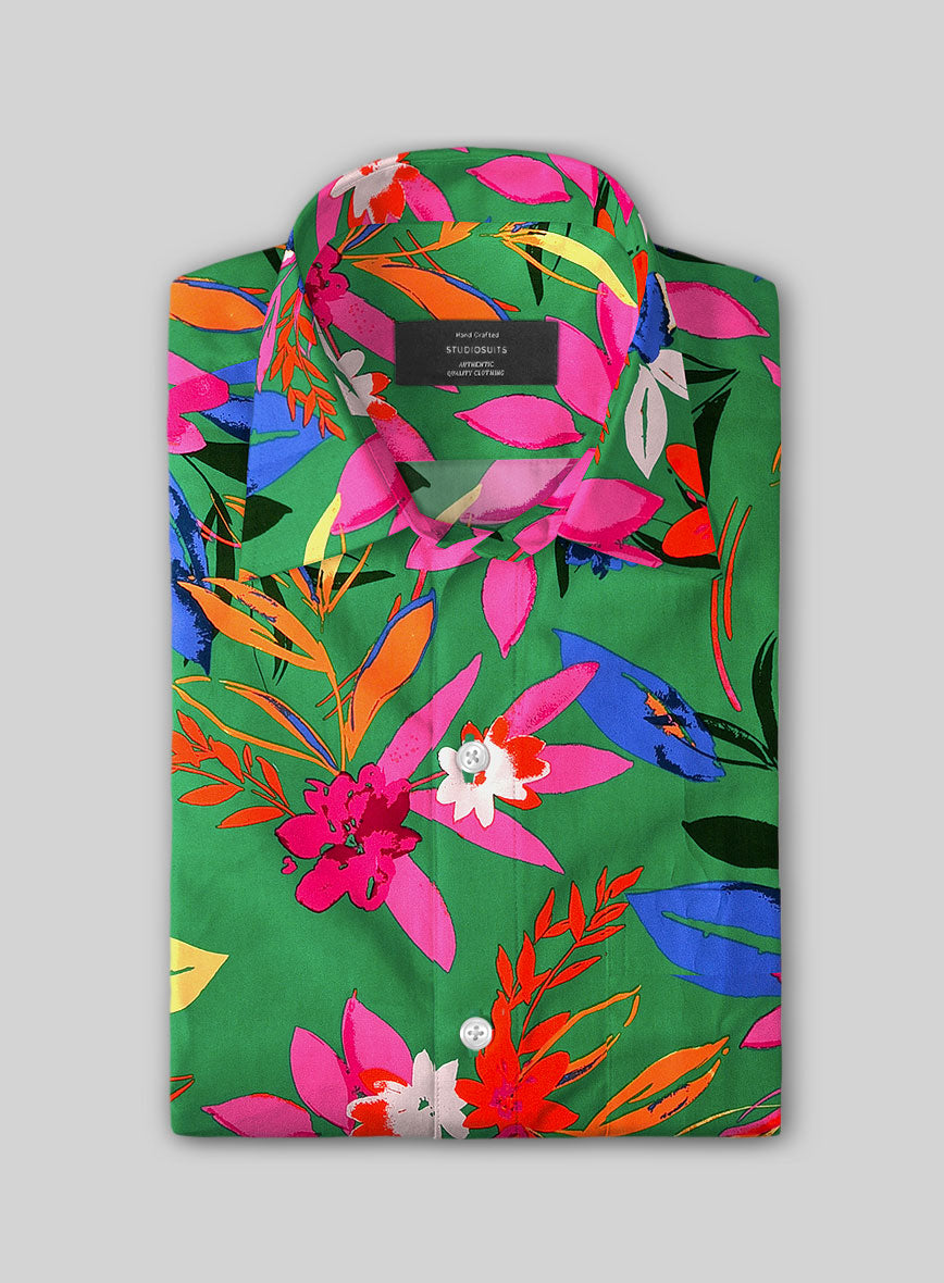 Tropic Vibe Cotton Lycra Shirt - StudioSuits