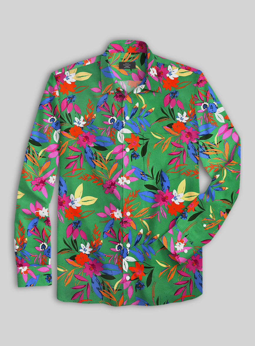 Tropic Vibe Cotton Lycra Shirt - StudioSuits
