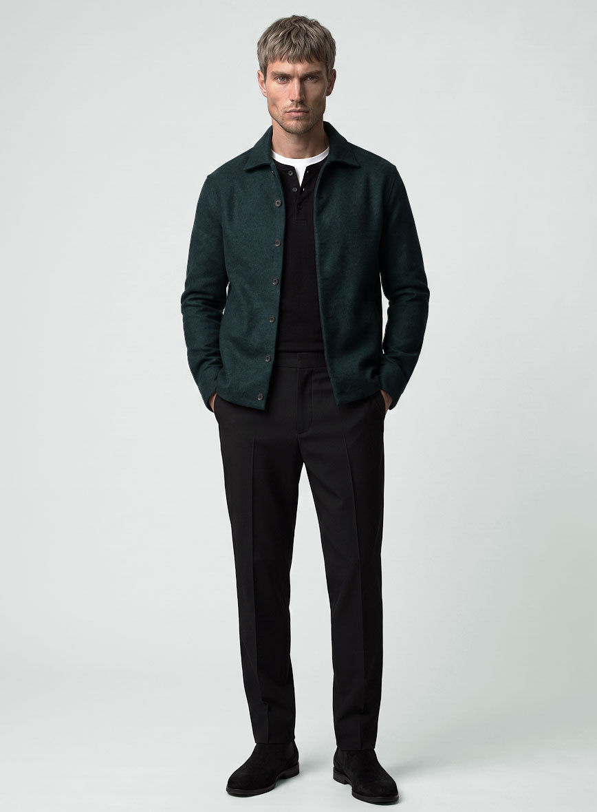 Trucker Naples Bello Green Tweed Shirt - StudioSuits