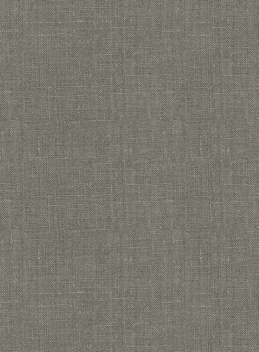 Trucker Sage Green Linen Shirt - StudioSuits