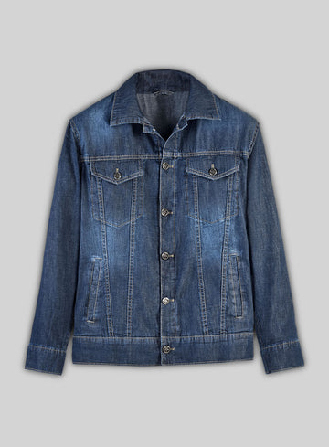 Trucker Blue Sterling Denim Jacket - StudioSuits