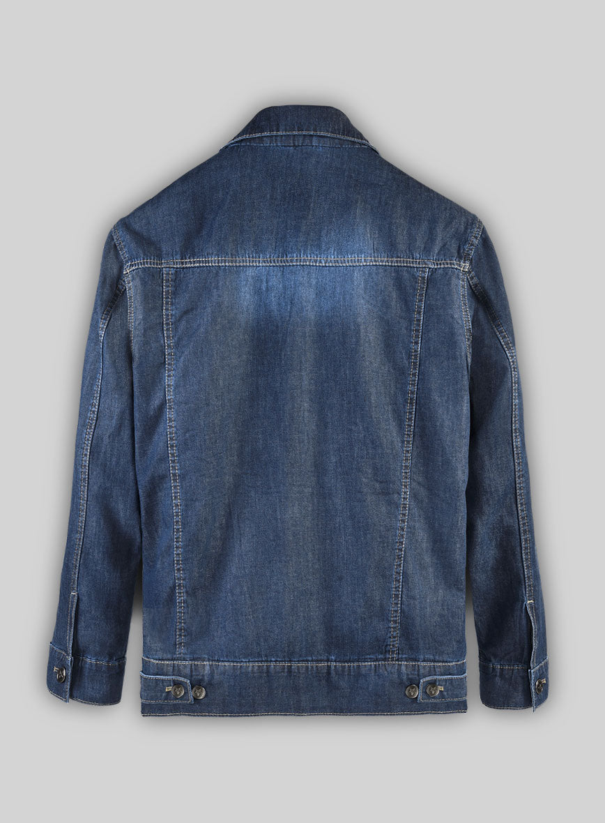 Trucker Blue Sterling Denim Jacket - StudioSuits