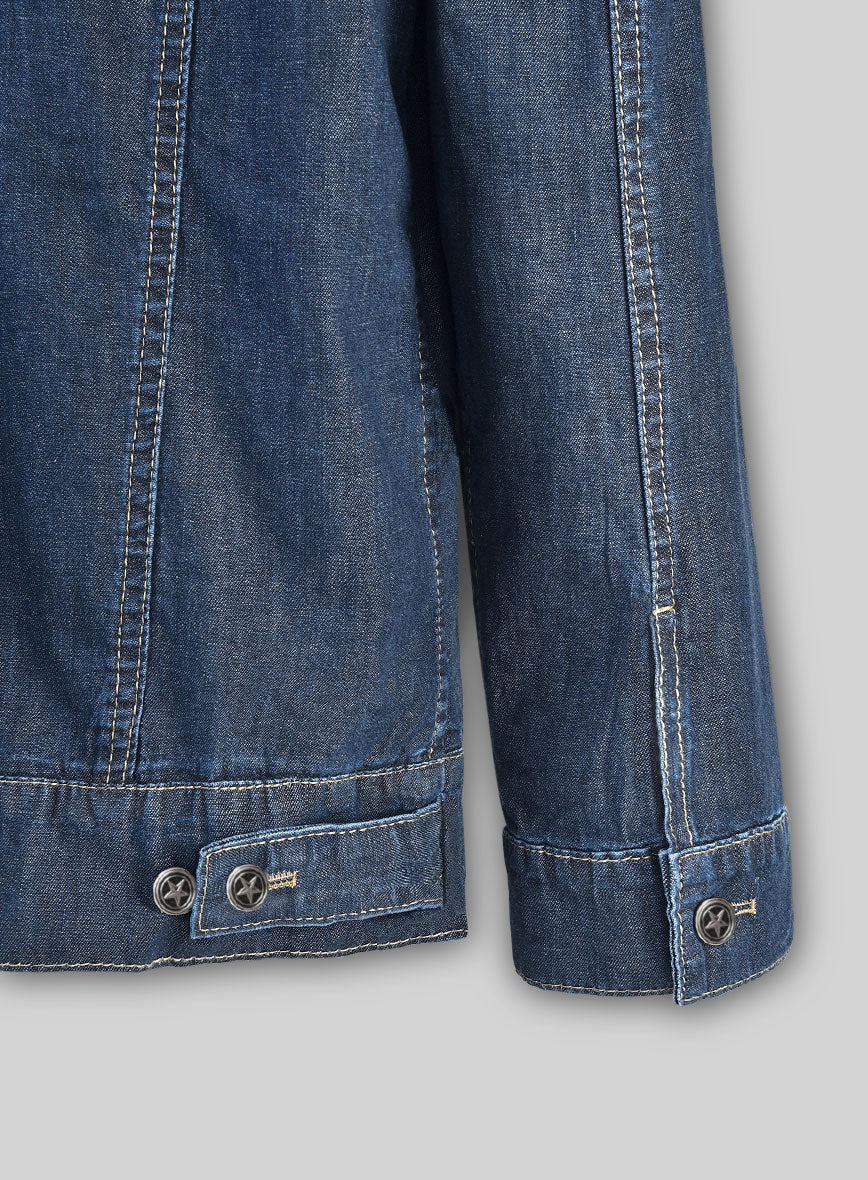 Trucker Blue Sterling Denim Jacket - StudioSuits