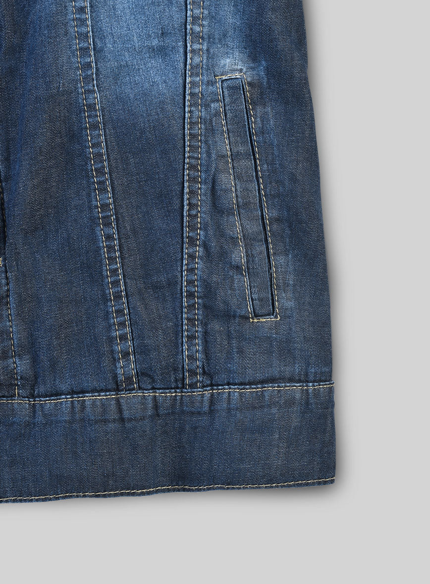 Trucker Blue Sterling Denim Jacket - StudioSuits