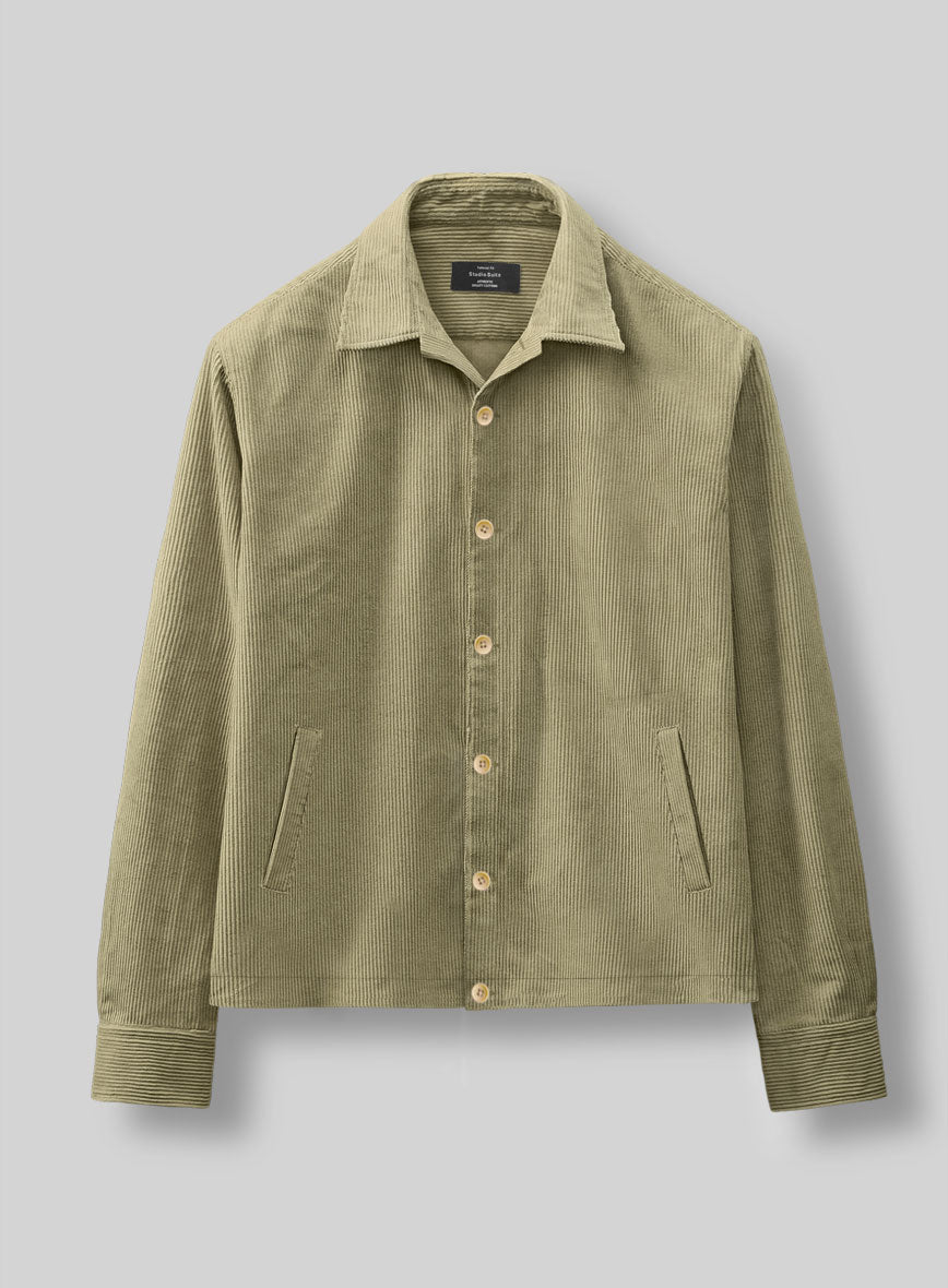 Trucker Fawn Corduroy Shirt - StudioSuits