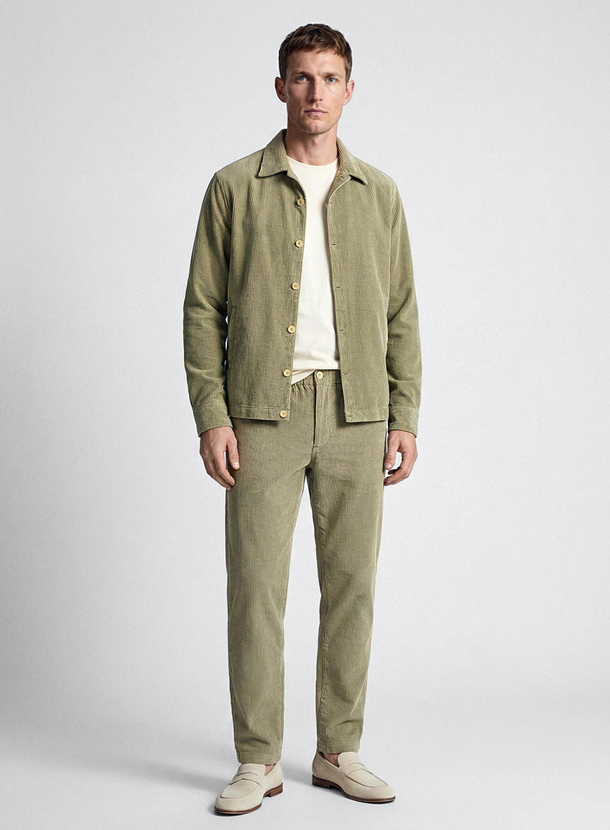 Trucker Fawn Corduroy Shirt - StudioSuits