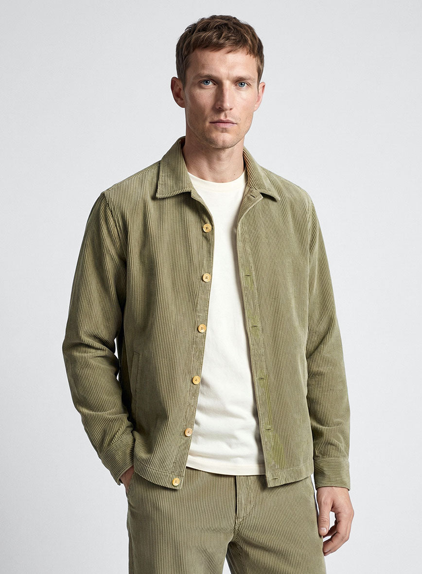 Trucker Fawn Corduroy Shirt - StudioSuits
