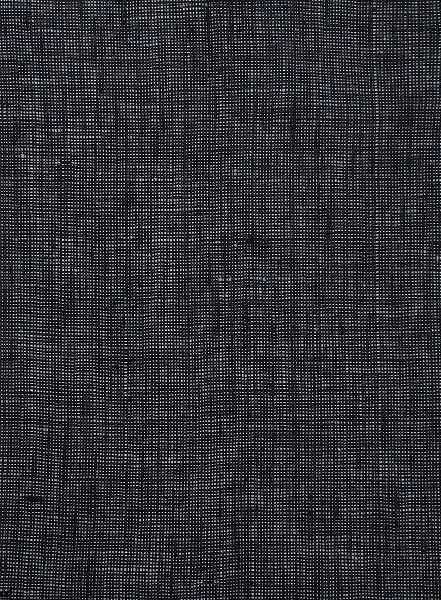 Trucker Italian Blu Linen Shirt - StudioSuits