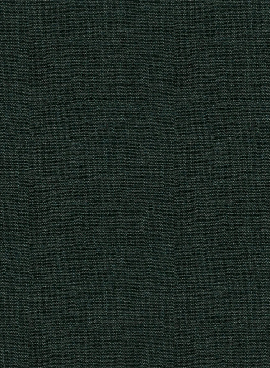 Trucker Martini Green Linen Shirt - StudioSuits