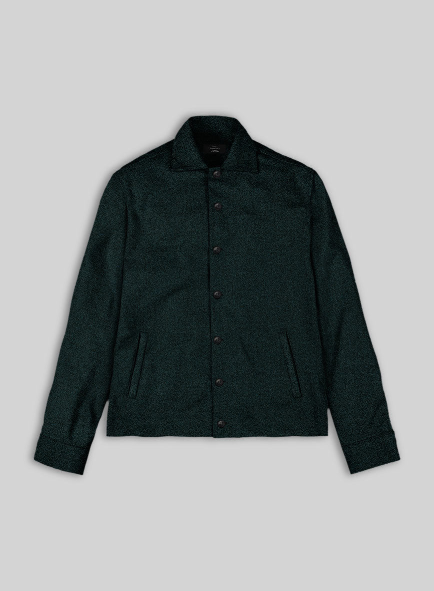 Trucker Naples Bello Green Tweed Shirt - StudioSuits