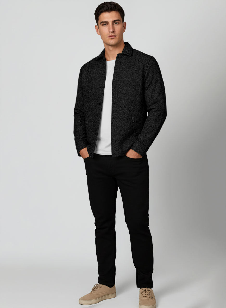 Trucker Naples Black Tweed Shirt