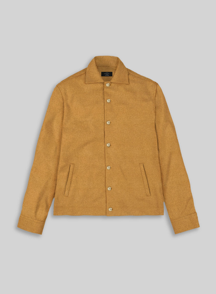 Trucker Naples Yellow Tweed Shirt - StudioSuits