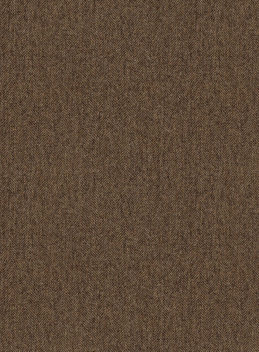 Trucker Rust Herringbone Tweed Shirt - StudioSuits