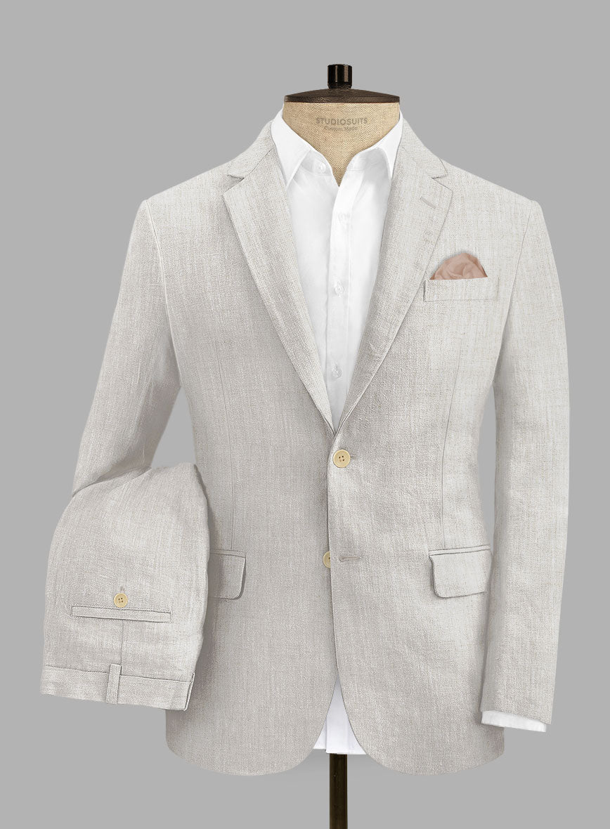 Tropical Beige Linen Suit - StudioSuits