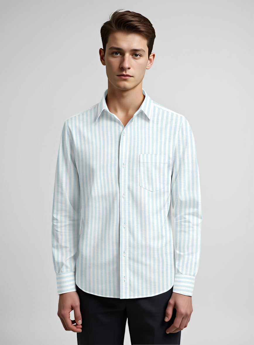 Tundra Stripe Cotton Shirt - StudioSuits