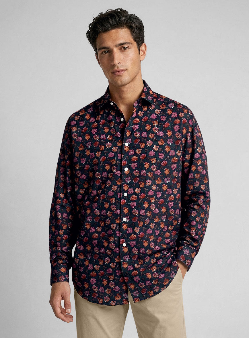Twilight Flora Feather Cotton Shirt - StudioSuits