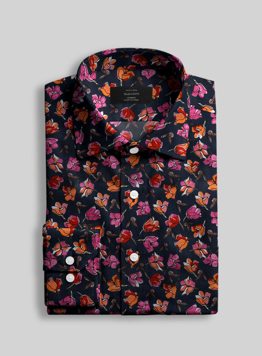Twilight Flora Feather Cotton Shirt - StudioSuits