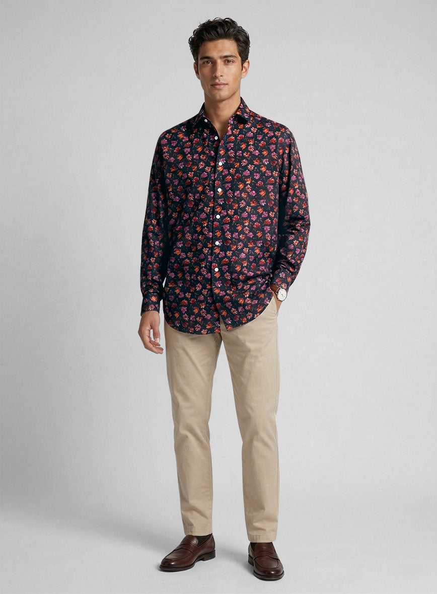 Twilight Flora Feather Cotton Shirt - StudioSuits