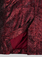 Twilight Red Leather Blazer - StudioSuits