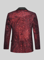 Twilight Red Medieval Tuxedo Leather Blazer - StudioSuits