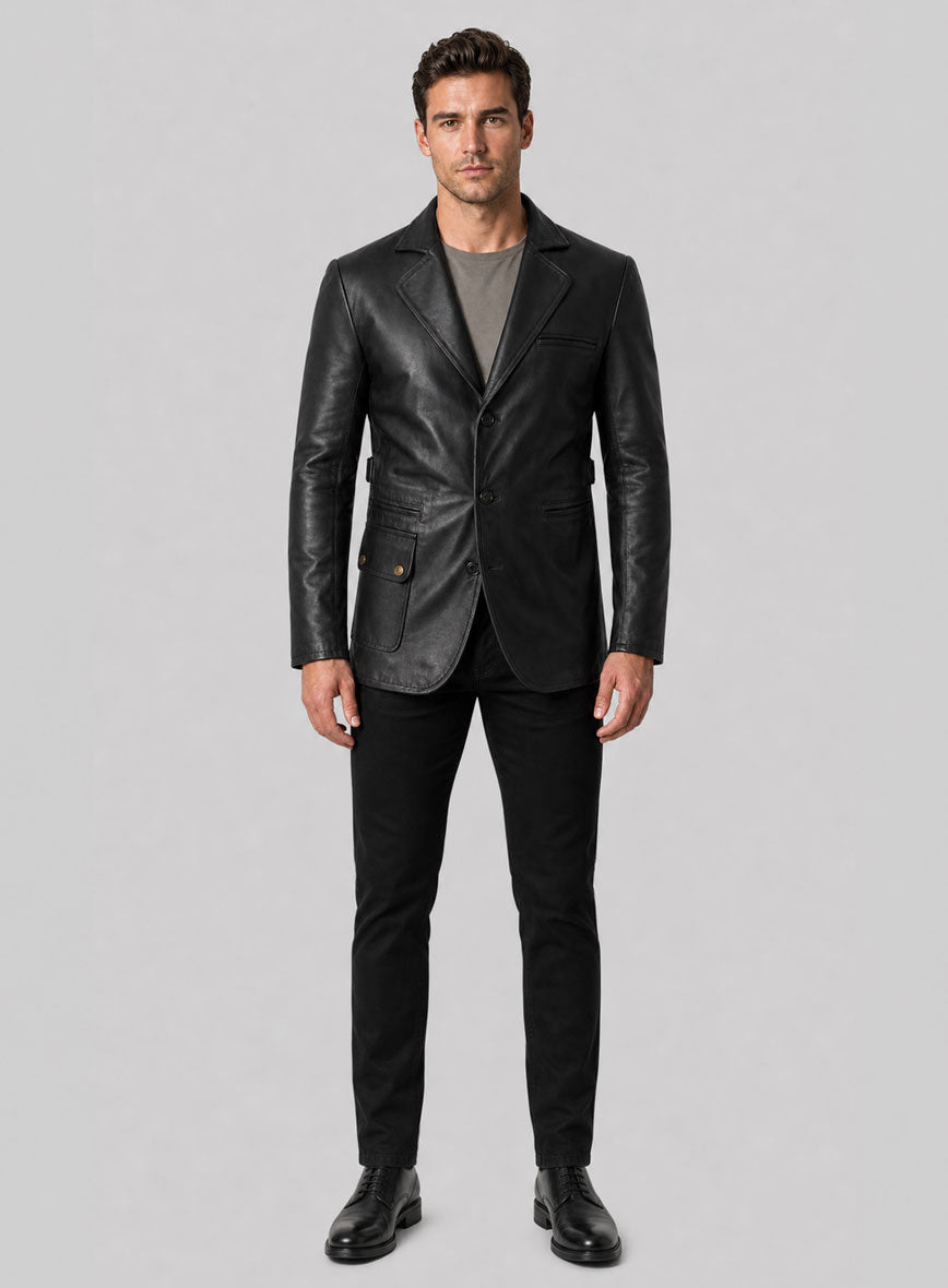 Until Death Leather Blazer - StudioSuits