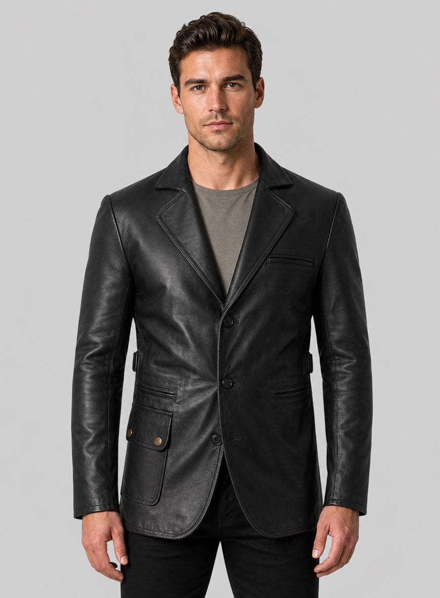 Until Death Leather Blazer - StudioSuits