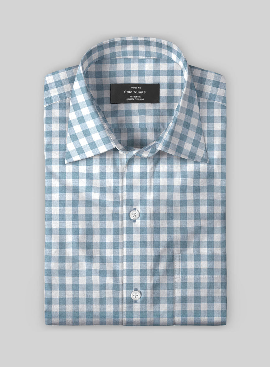 Urban Check Cotton Lycra Shirt - StudioSuits