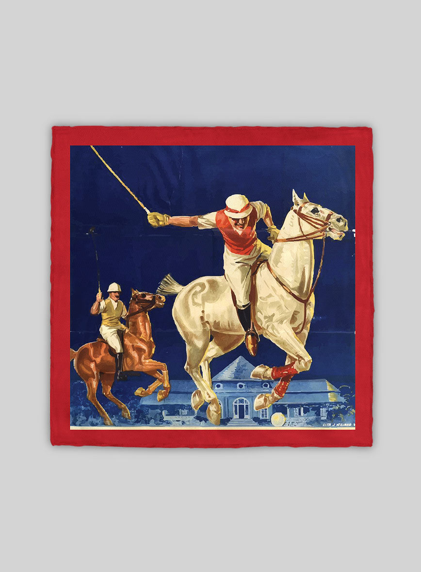 Valdrino Polo Silk Pocket Square - StudioSuits