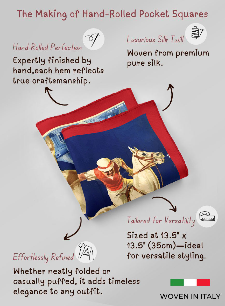 Valdrino Polo Silk Pocket Square - StudioSuits