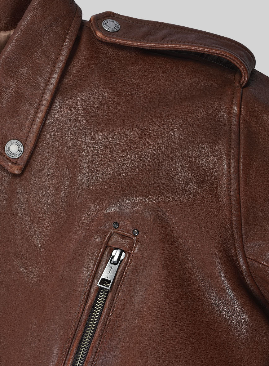 Nobelvalor Tan Rider Leather Jacket - StudioSuits