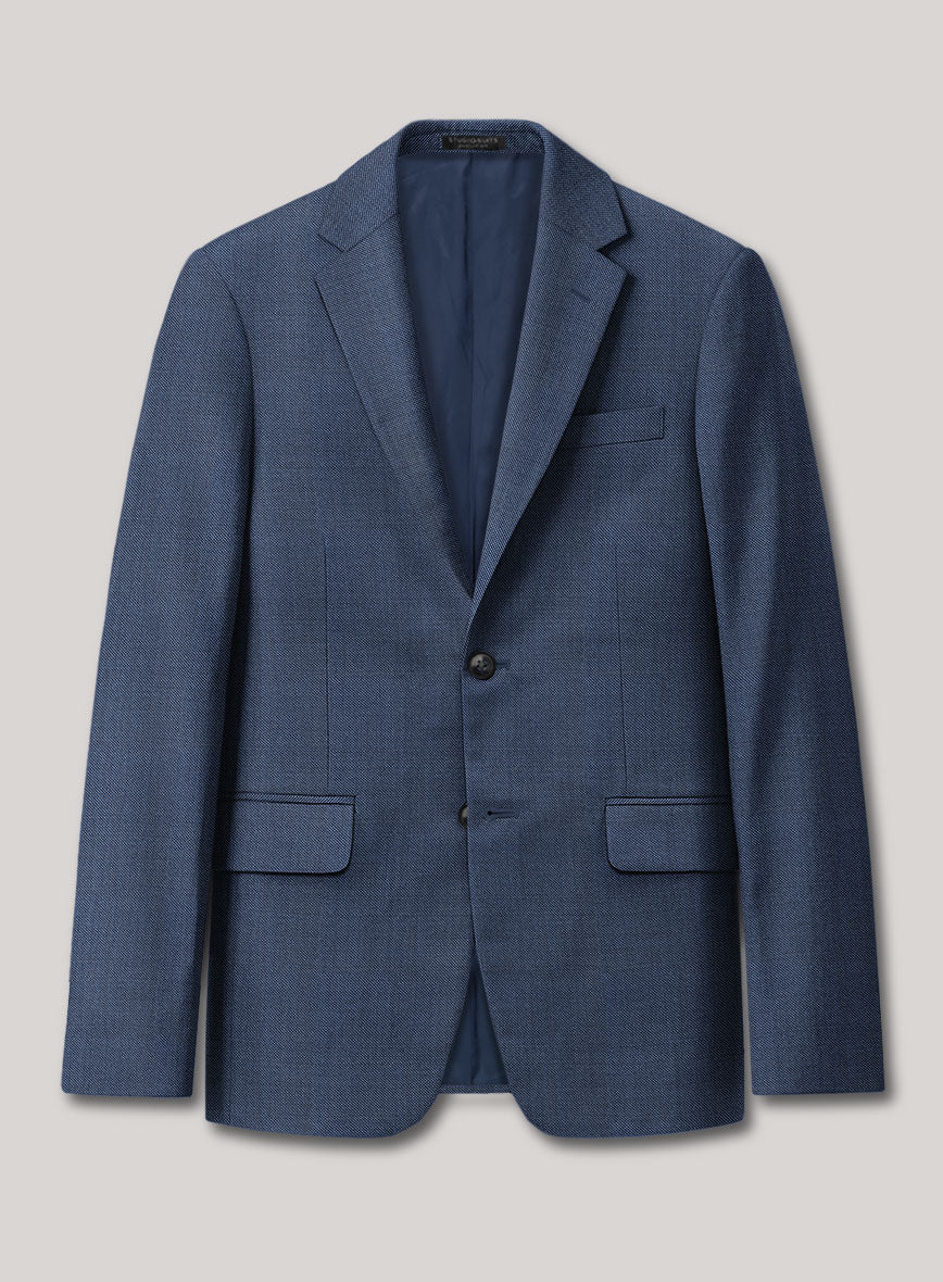 VBC Perennial Abyss Blue Wool Jacket - StudioSuits