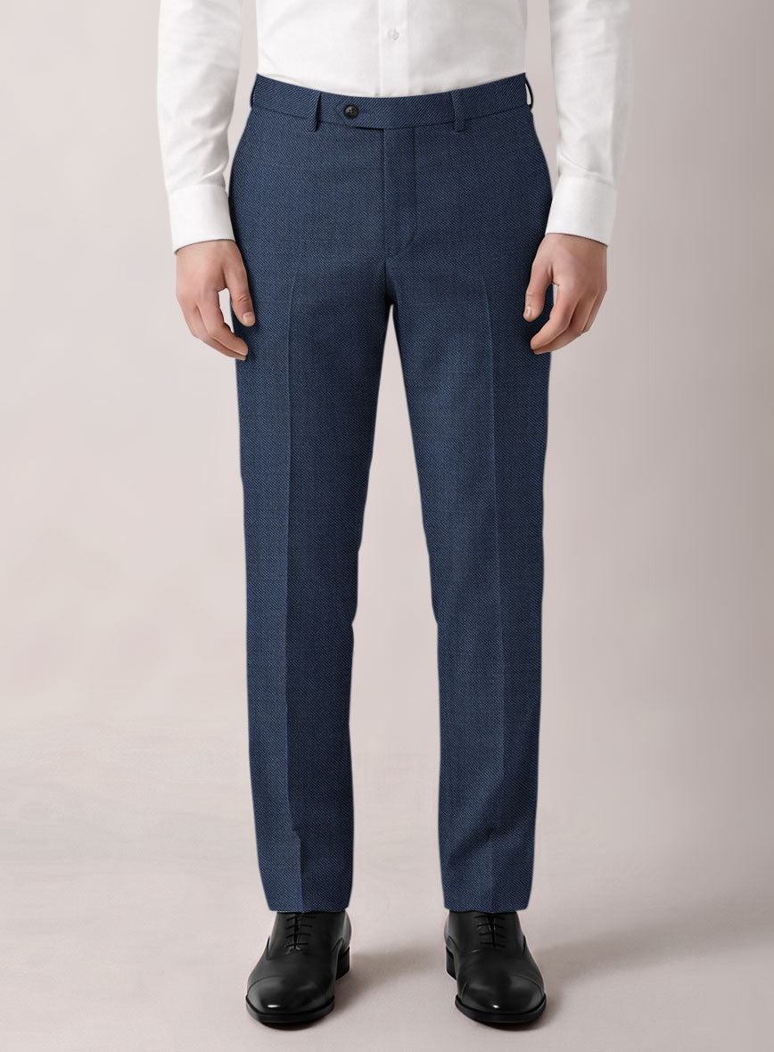 VBC Perennial Abyss Blue Wool Pants - StudioSuits