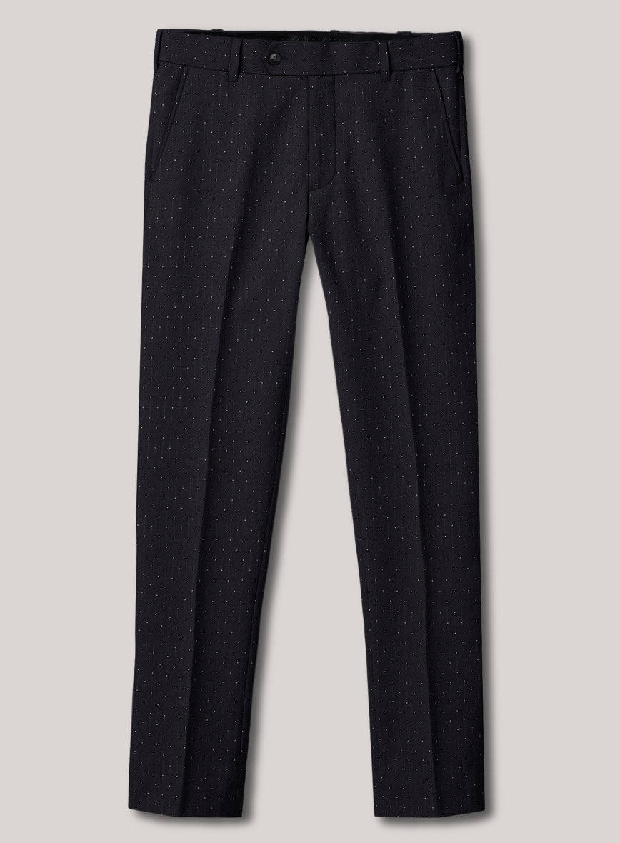 VBC Perennial Azure Fleck Stripe Wool Pants - StudioSuits