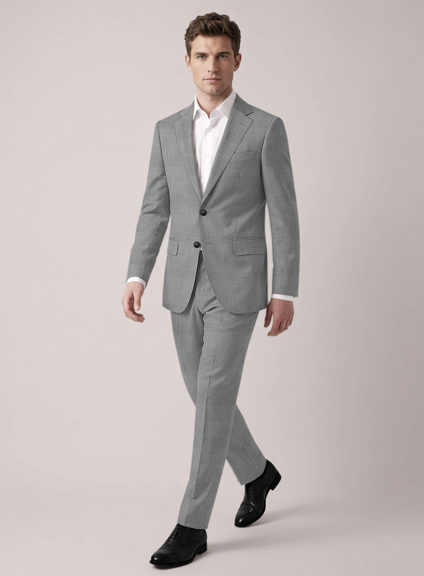 VBC Perennial B&W Glen Check Wool Suit - StudioSuits