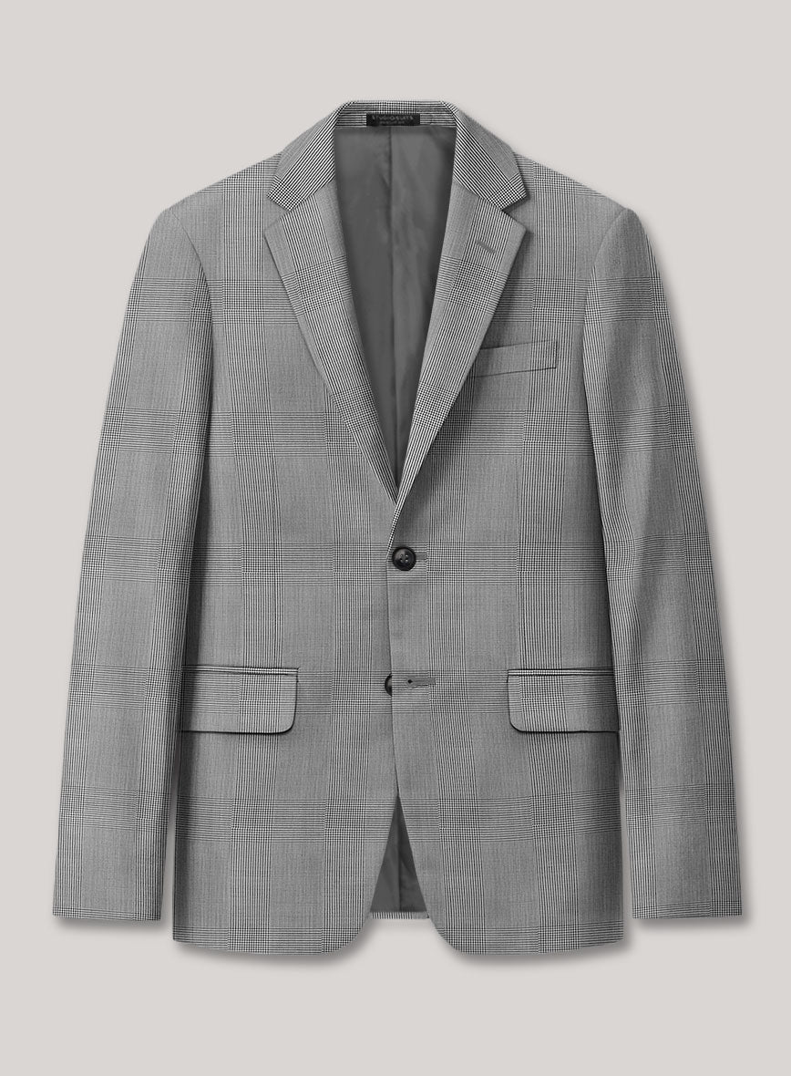 VBC Perennial B&W Glen Check Wool Jacket - StudioSuits