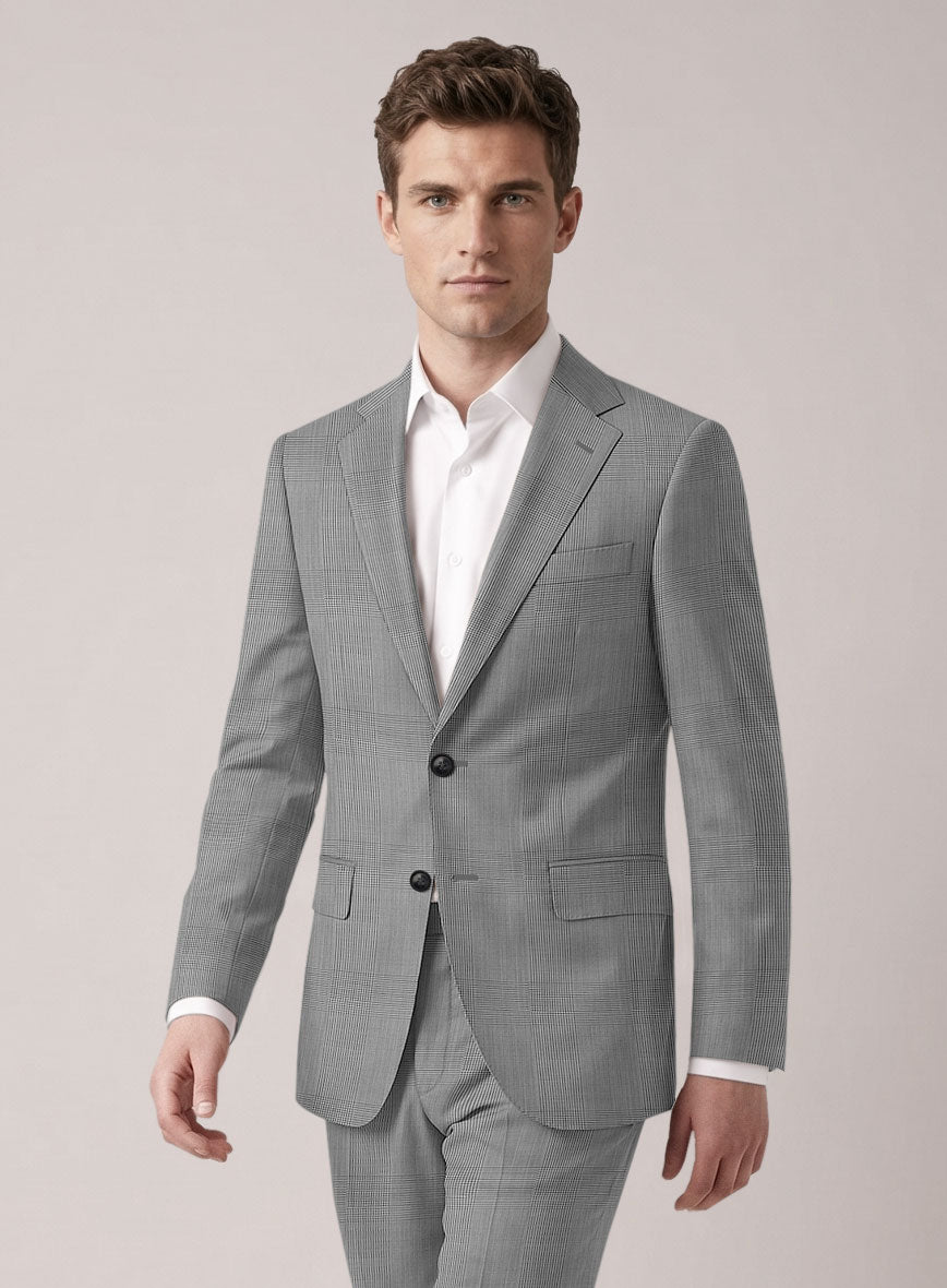 VBC Perennial B&W Glen Check Wool Suit - StudioSuits