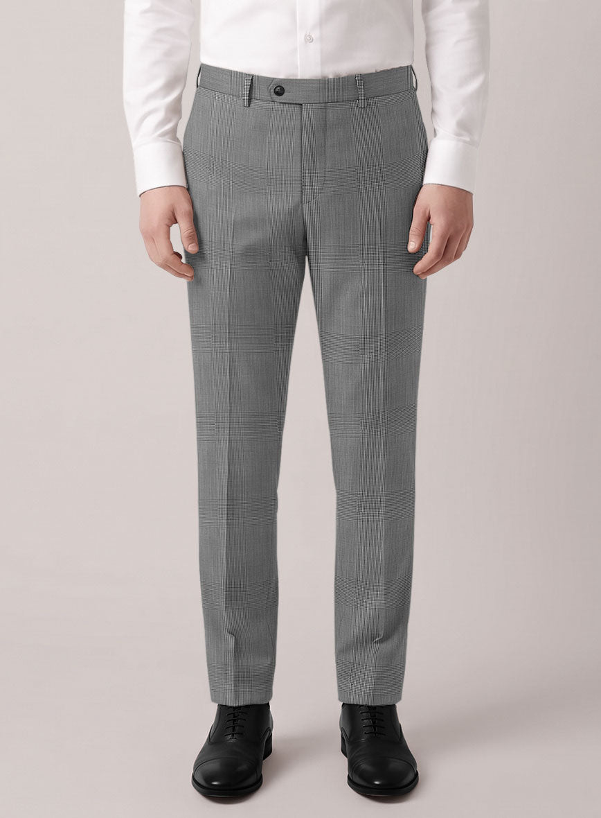 VBC Perennial B&W Glen Check Wool Pants - StudioSuits