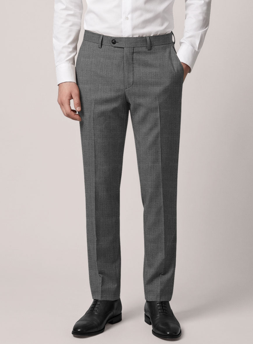 VBC Perennial Black Glen Check Wool Pants - StudioSuits